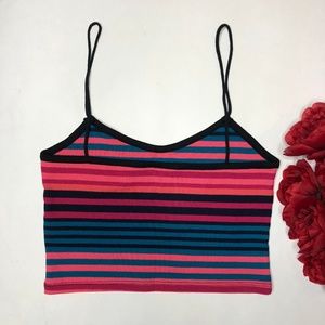 Topshop Tops - NWT Spaghetti Strap Top Shop Striped Crop US 6 Topshop Tops - NWT Spaghetti Strap Top Shop Striped Crop US 6
